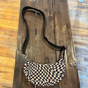 Baggu crescent checkered mini bag